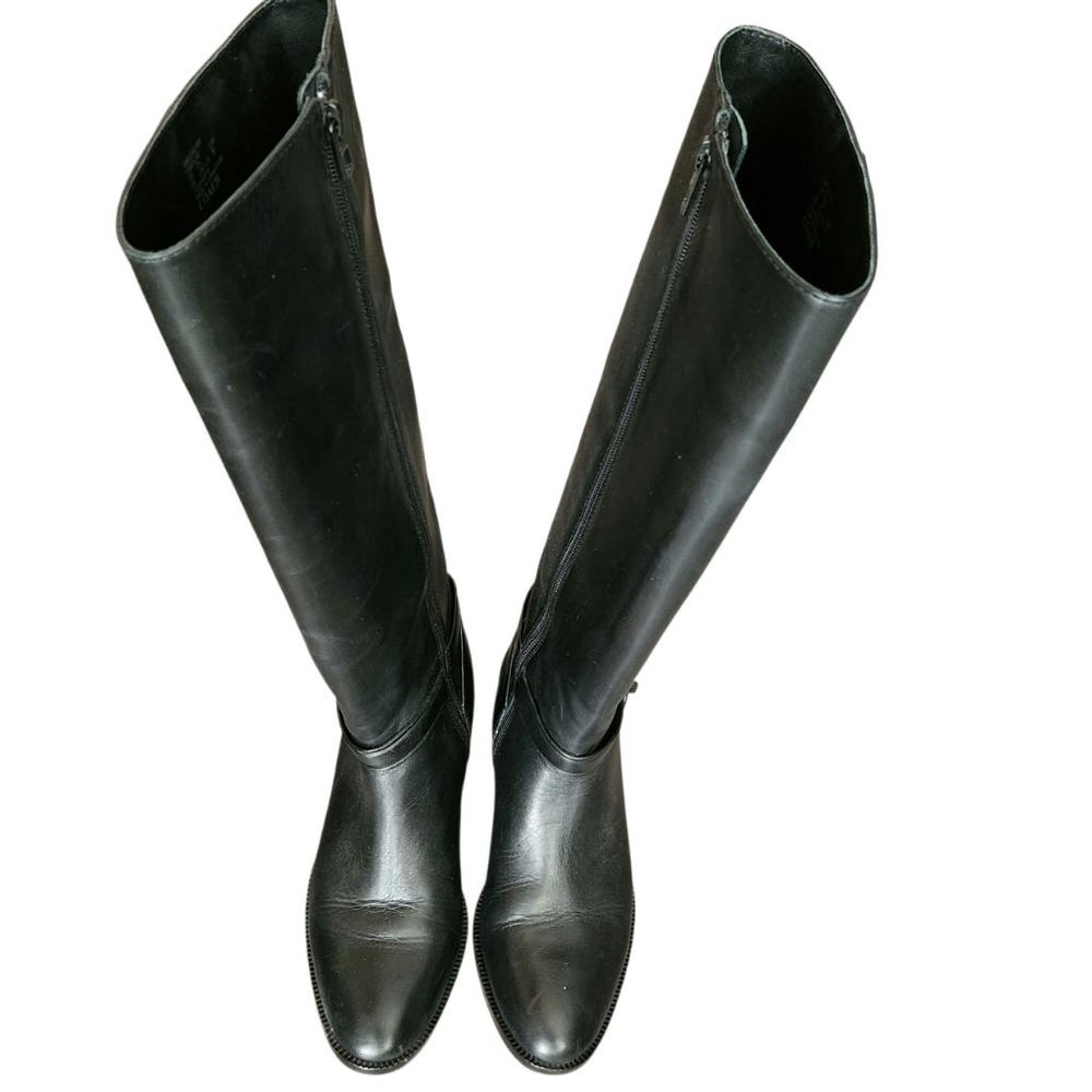 Coach Womens Black Leather Heeled Boots Size 6 - Picture 3 of 10